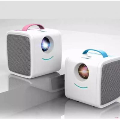 Mini Projector 700 Lumens Portable Beamer, LCD LED Kids Story Projector Support 1080p with USB HDMI AV SD Slot Smart Children's Gift, White